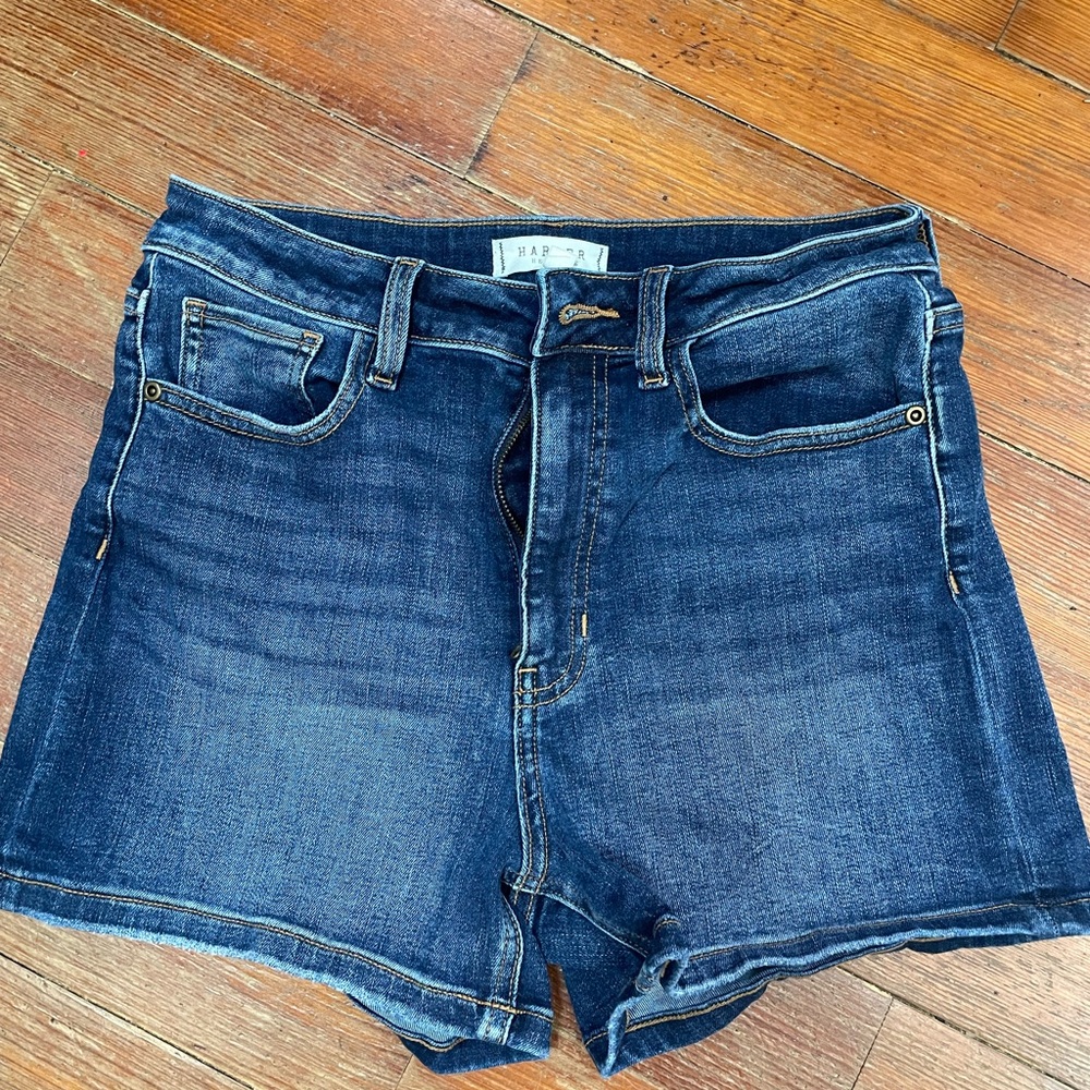 Harper  Blue Jean Shorts-Stretch
